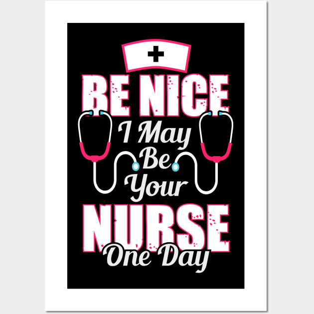 Cute nurse gift Wall Art by Anonic